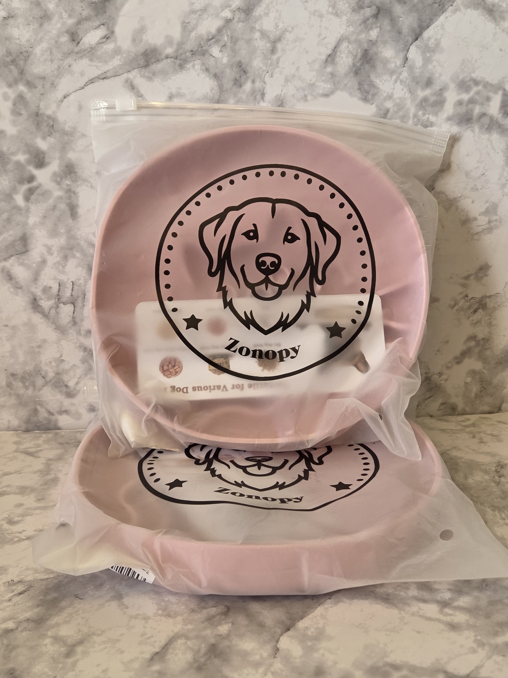Slow Feeder Dog Bowl with Non-Slip Base, Silicone, Pink